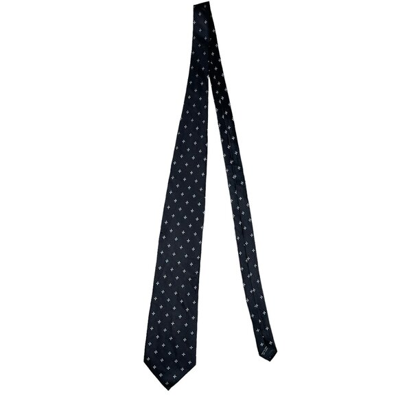 Stafford Other - Stafford Men's Black Geometric Classic Silk Necktie
